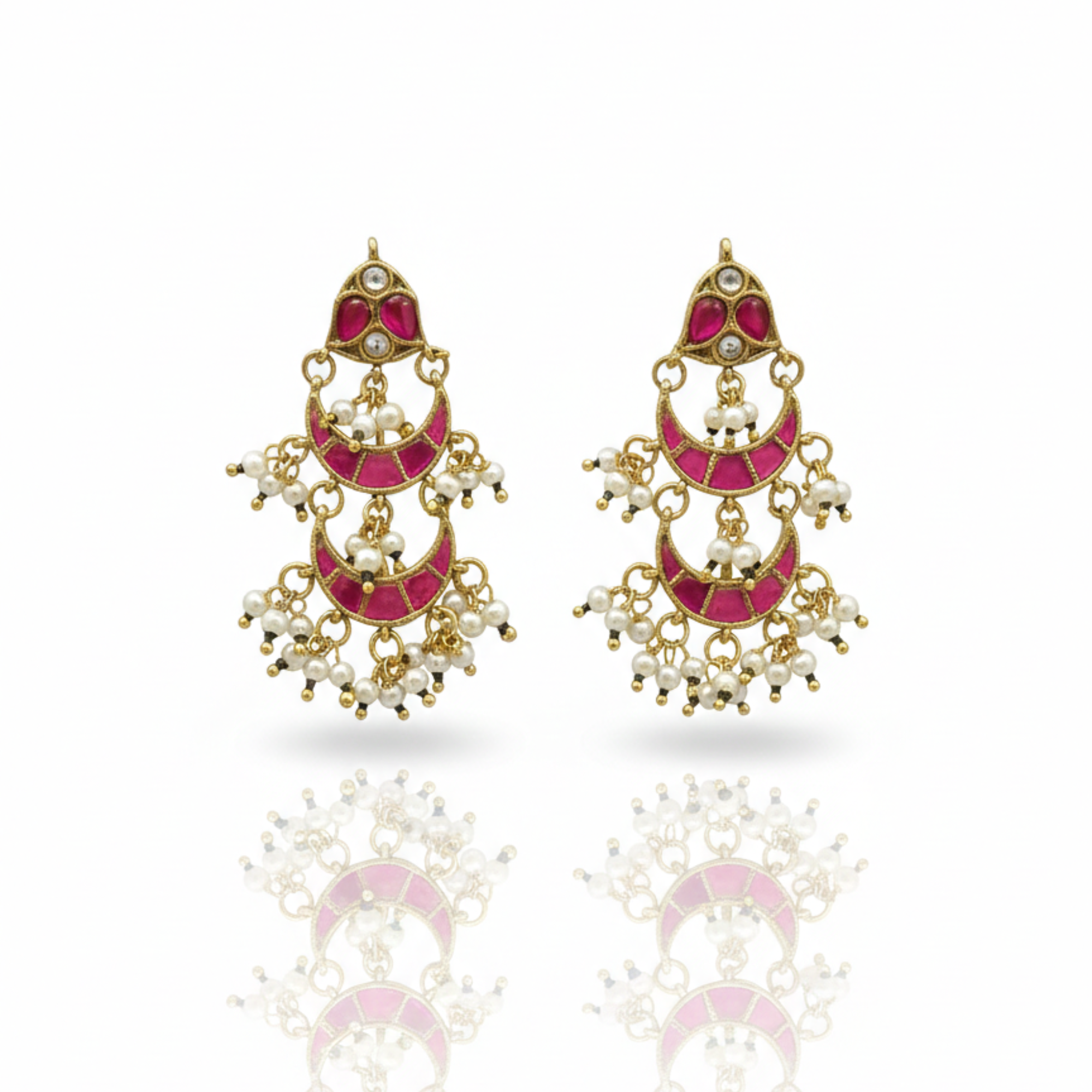 Gulbahaar Jadau Drop Earrings