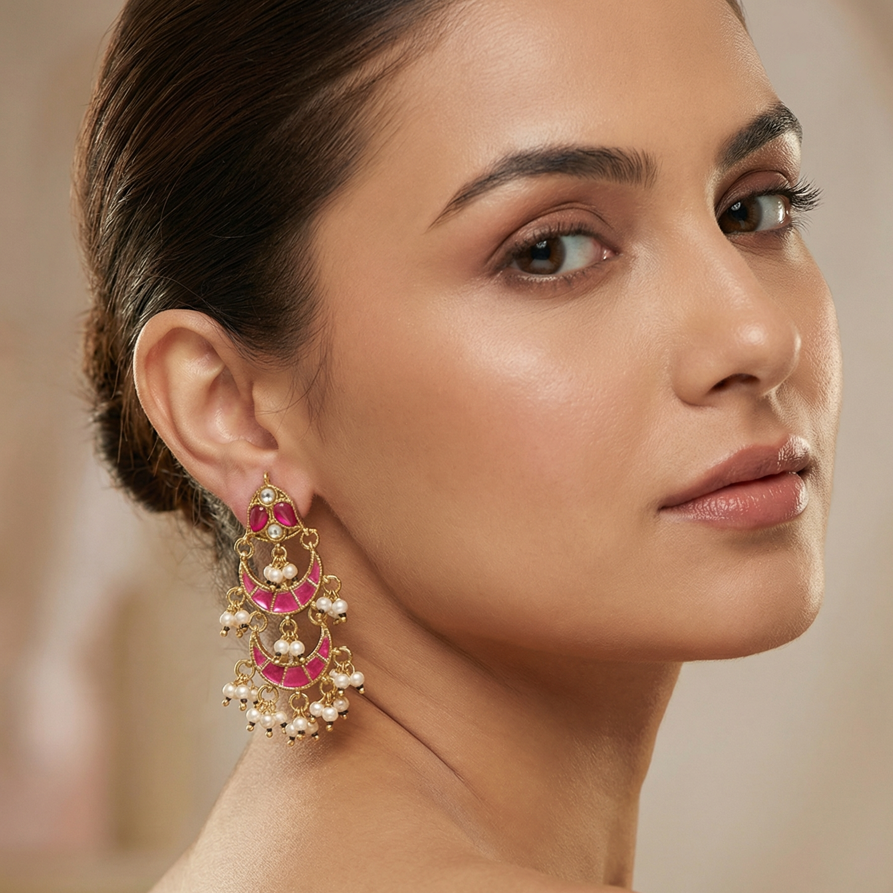 Gulbahaar Jadau Drop Earrings