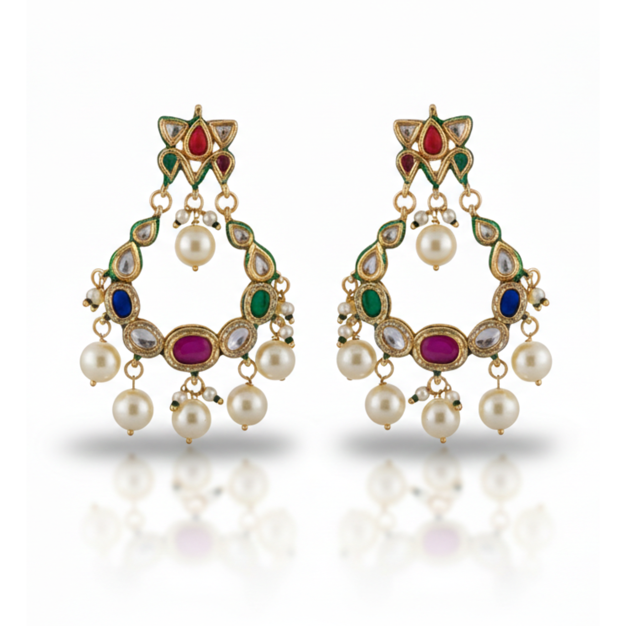 Kundan Navratan Chandbali