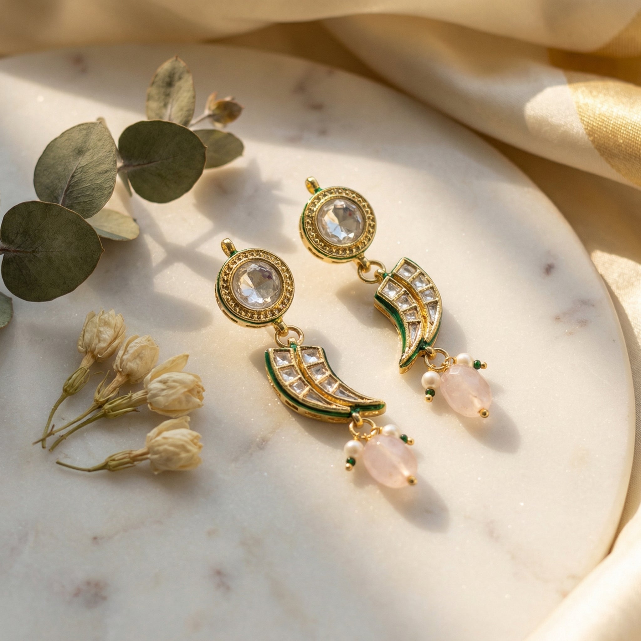 AIRA Kundan Drop Earrings
