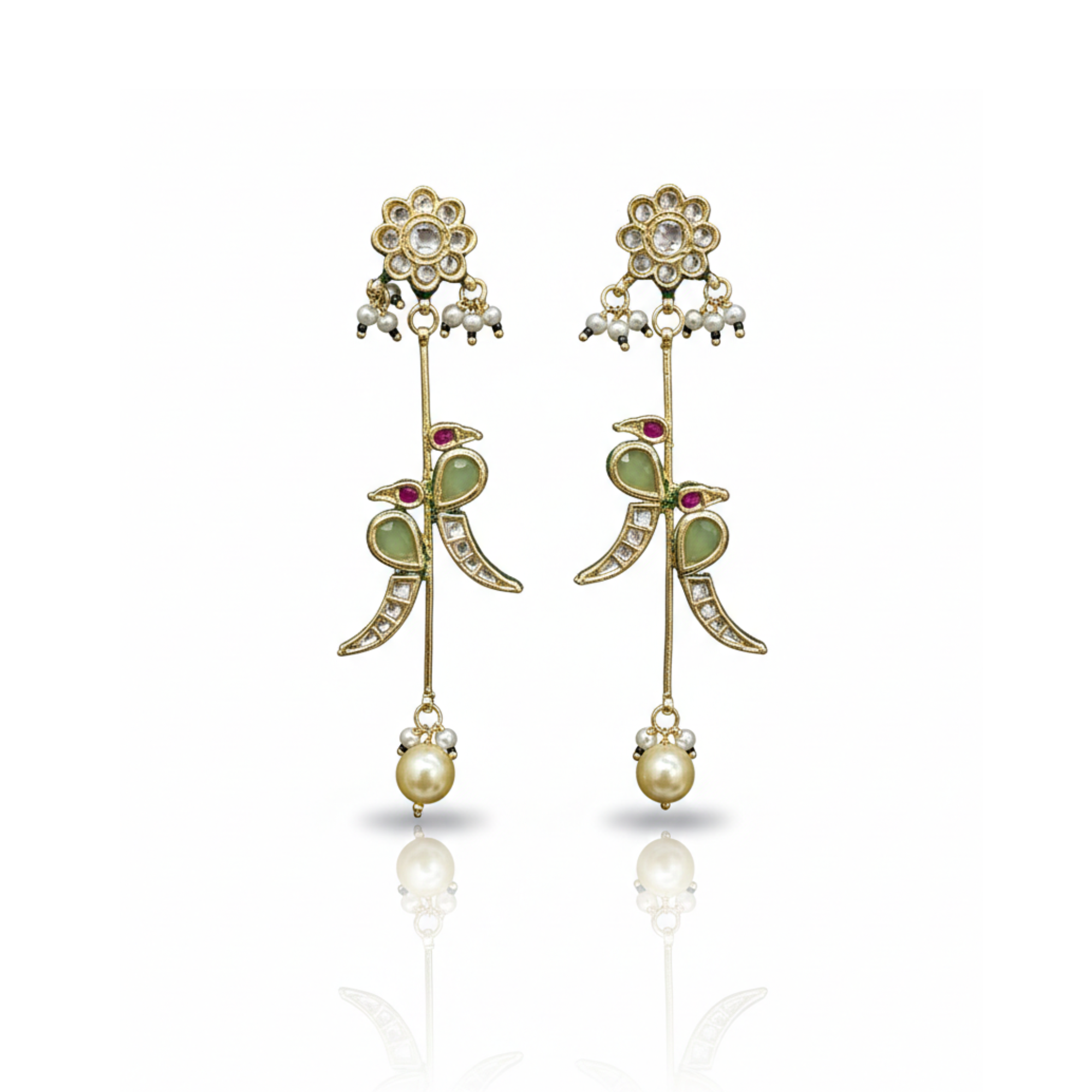 Kundan Meher Long Earrings
