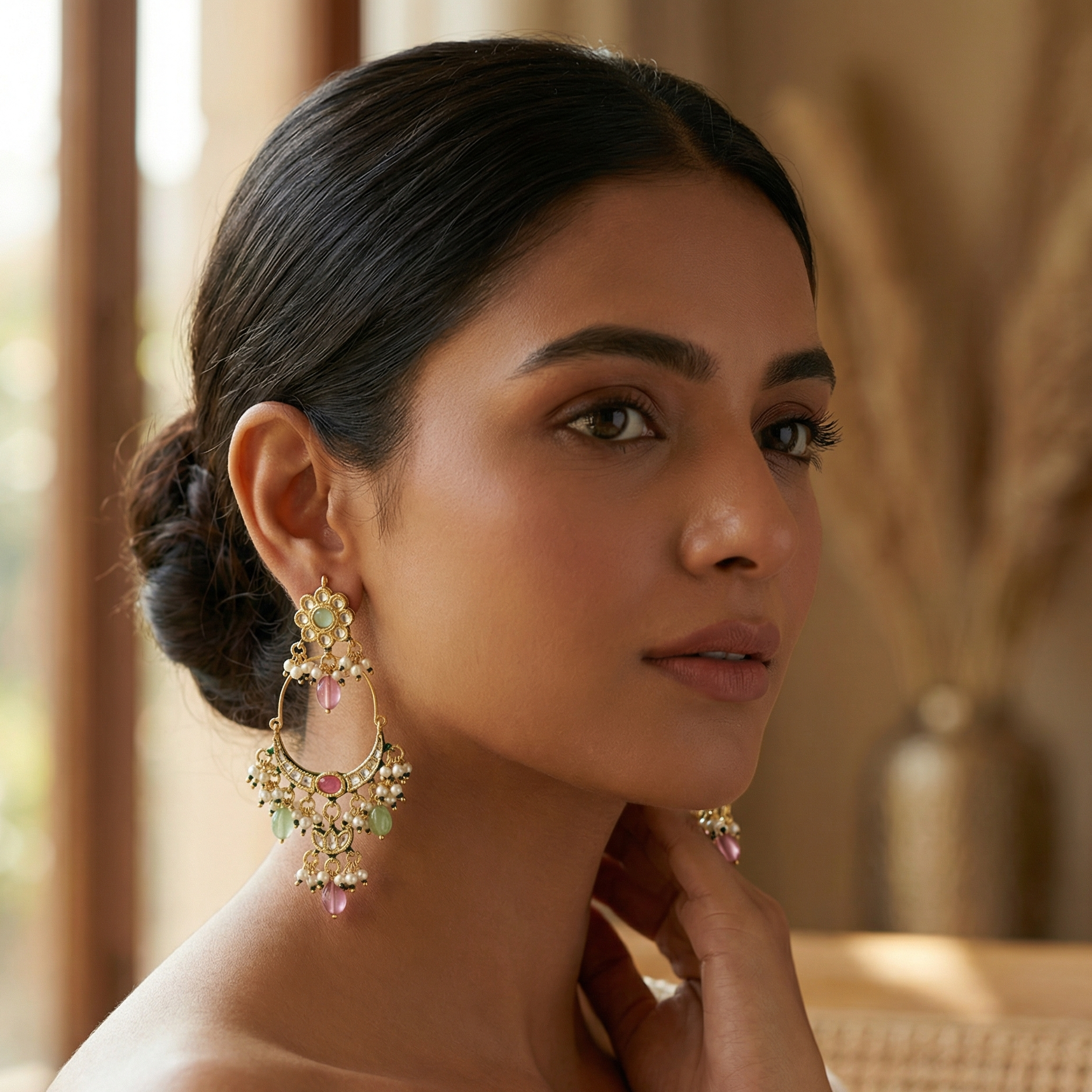 GULNAAR mid-size Kundan TaarBaali