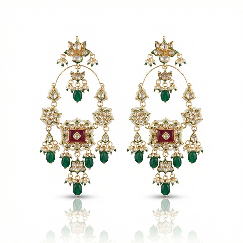 Mehr-un-Nisa Shoulder Duster TaarBali- Green