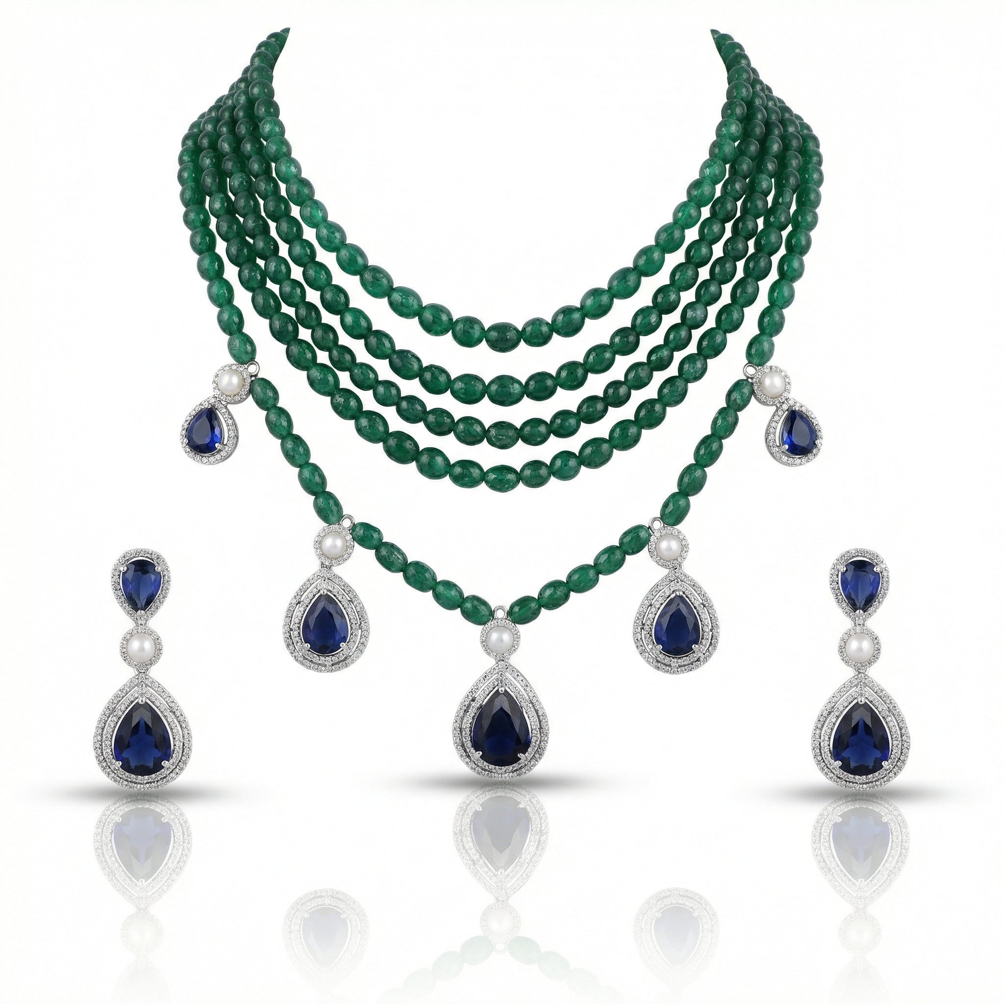 Zamarud Noor Layered Choker Set