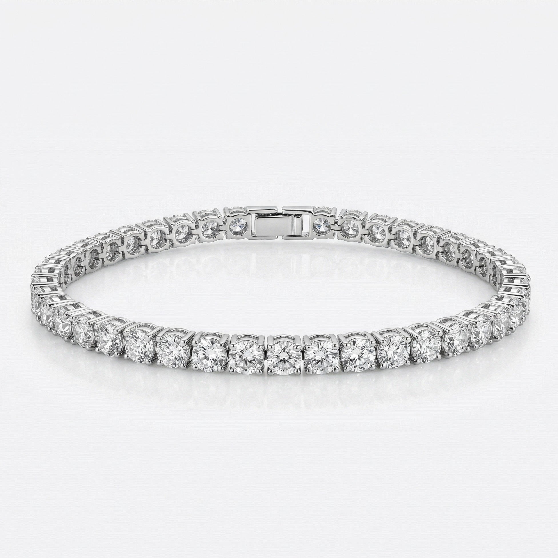 Classic AD Tennis Bracelet_Silver