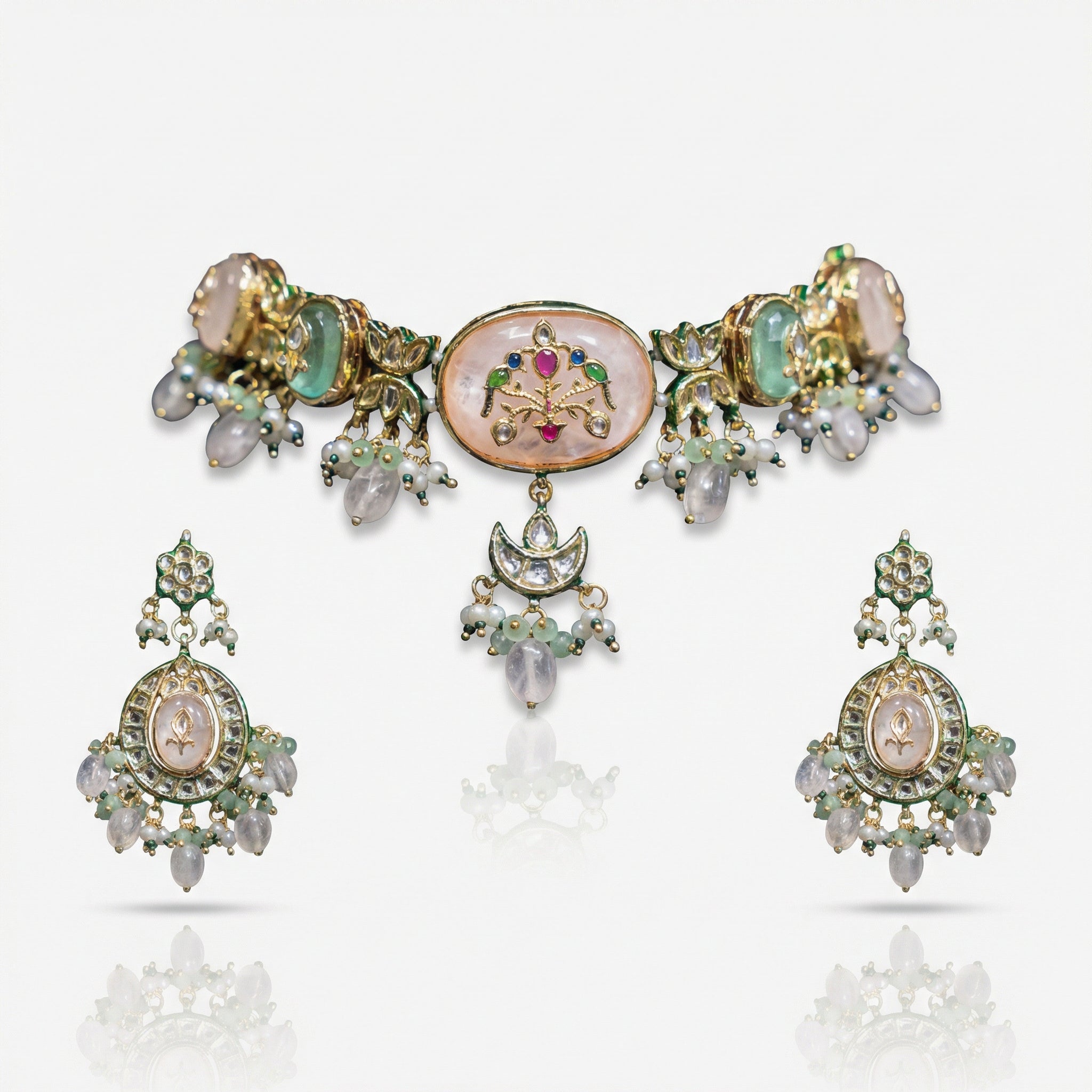 Heer Floral Kundan Set