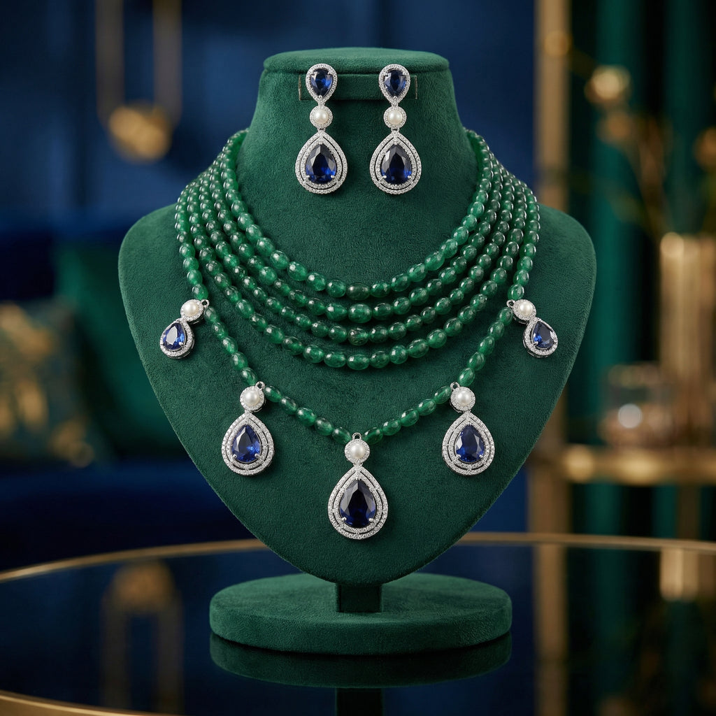 Zamarud Noor Layered Choker Set