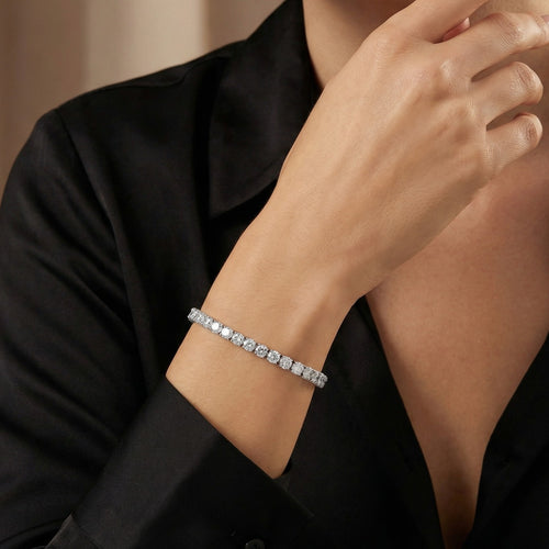 Classic AD Tennis Bracelet_Silver