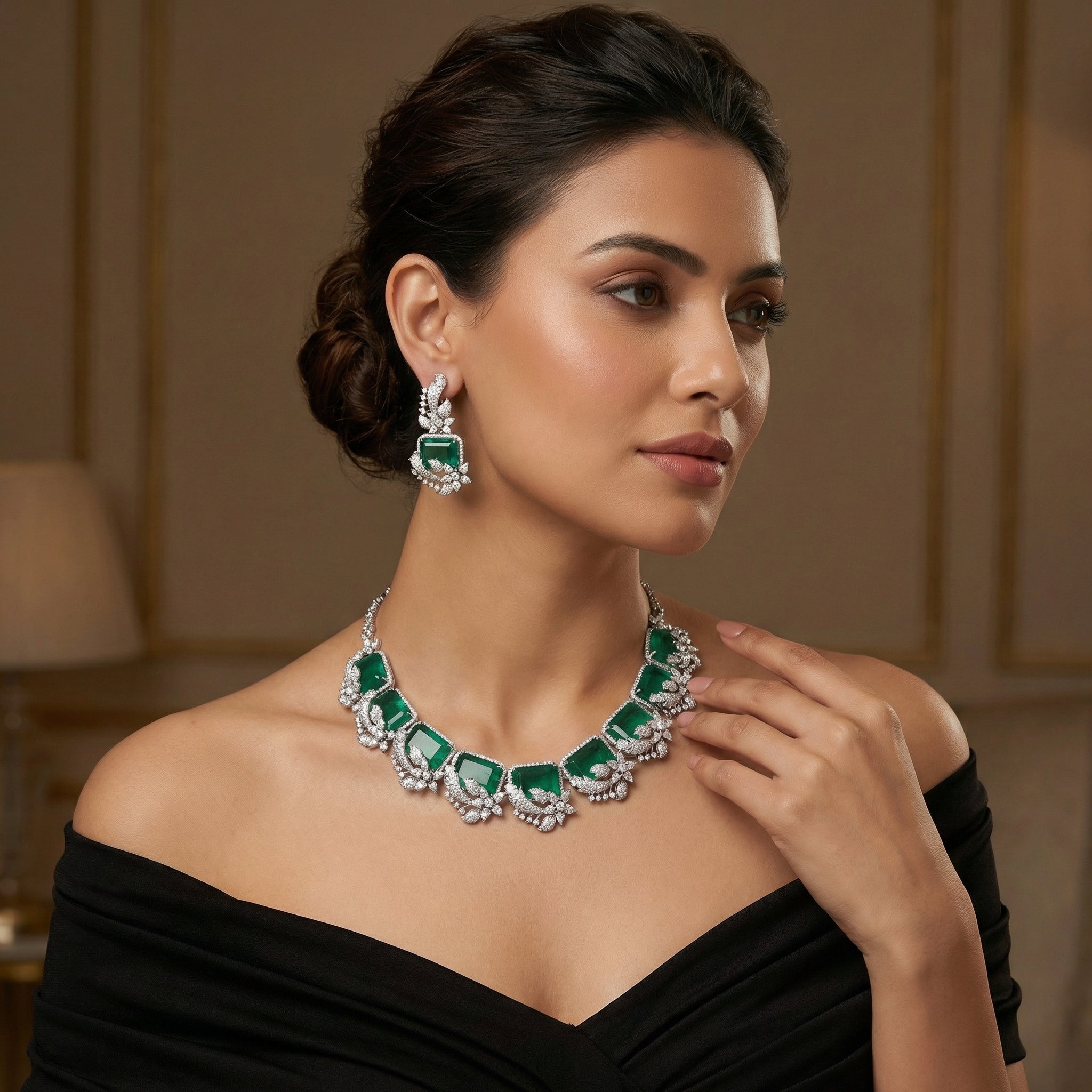 Noorika Emerald Statement Set