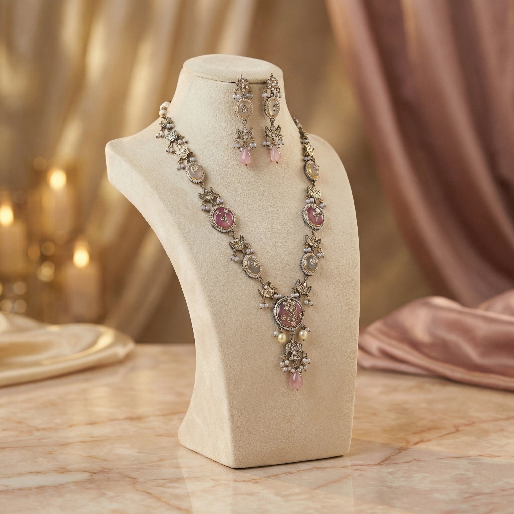 Rajwada Pushp Kundan Set