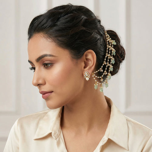 Fiza Pearl & Mint Back Chain